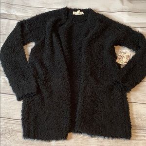 Pink Republic Sweaters - Black teddy bear Sherpa cardigan w pockets nwt Pink Republic Sweaters - Black teddy bear Sherpa cardigan w pockets nwt